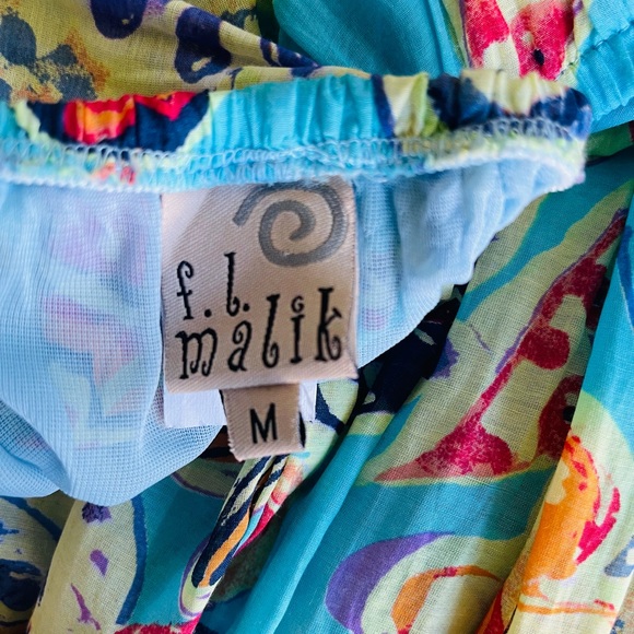 F.L Malik Skirt Long Beaded Hem Silk Blend Skirt - Picture 5 of 8